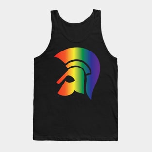 Spartan Helmet Gay Pride Tank Top